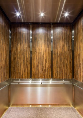 Portfolio page elevator cab interior