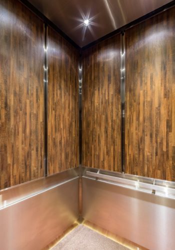 Portfolio page elevator cab interior