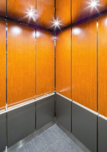 Portfolio page elevator cab interior