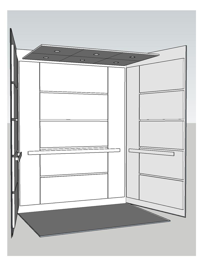3d elevator cab layout