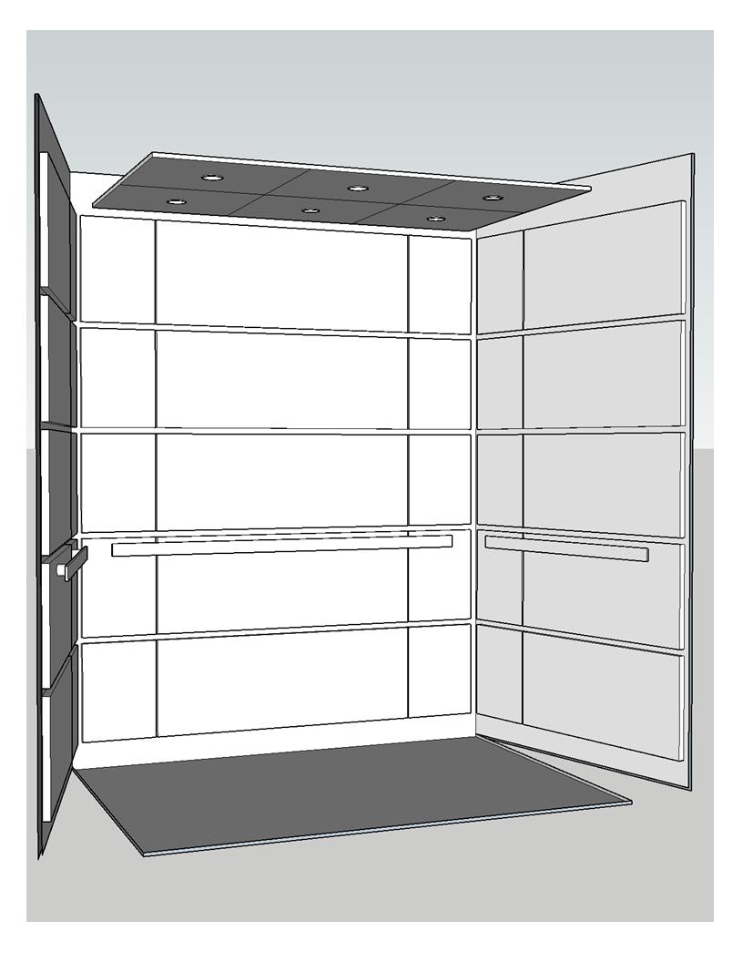 3d elevator cab interior layout