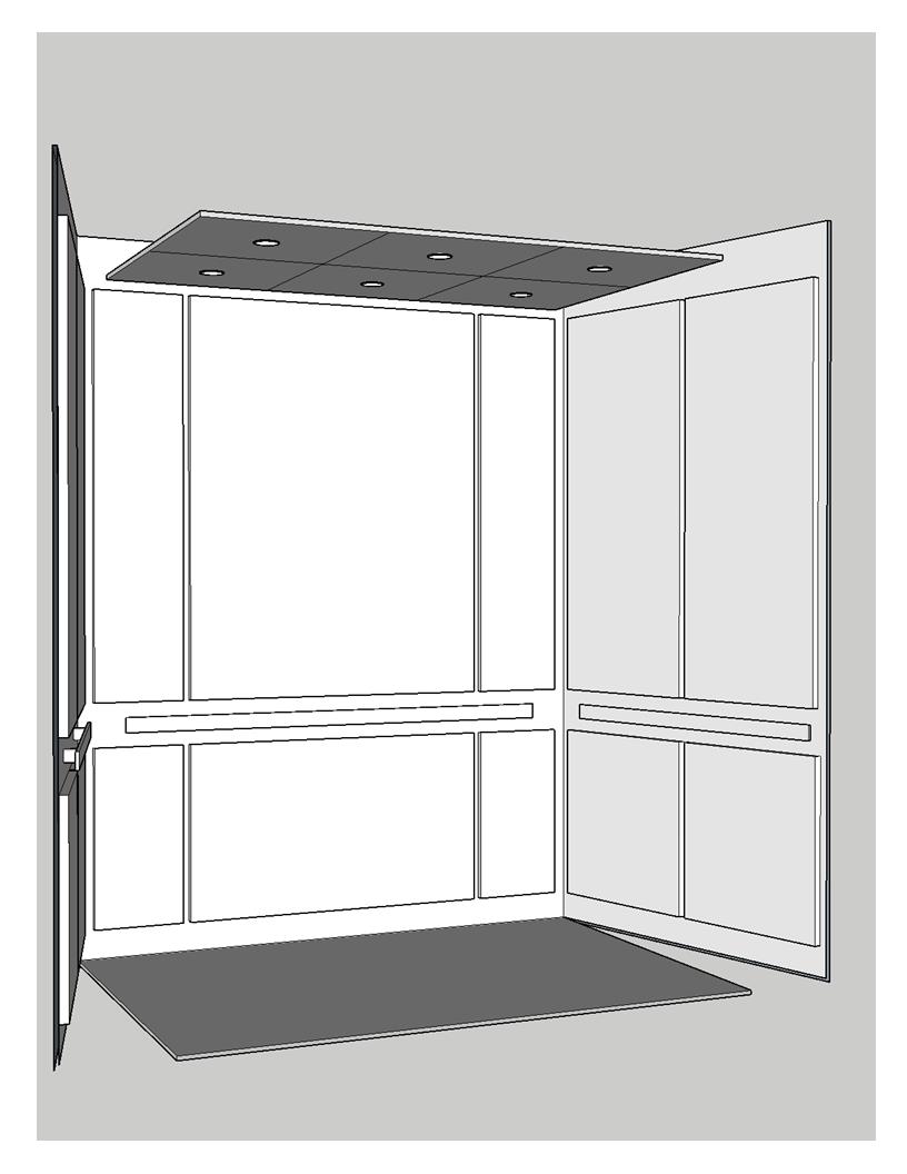3d elevator cab interior layout