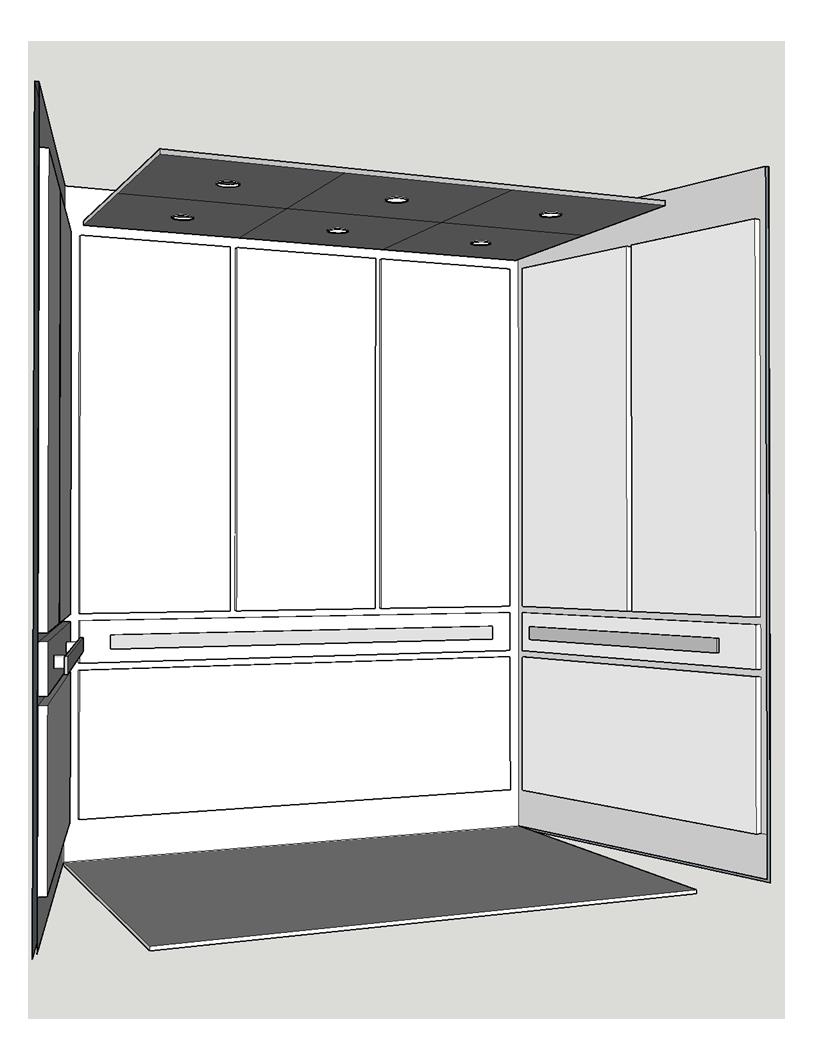 3d elevator cab layout