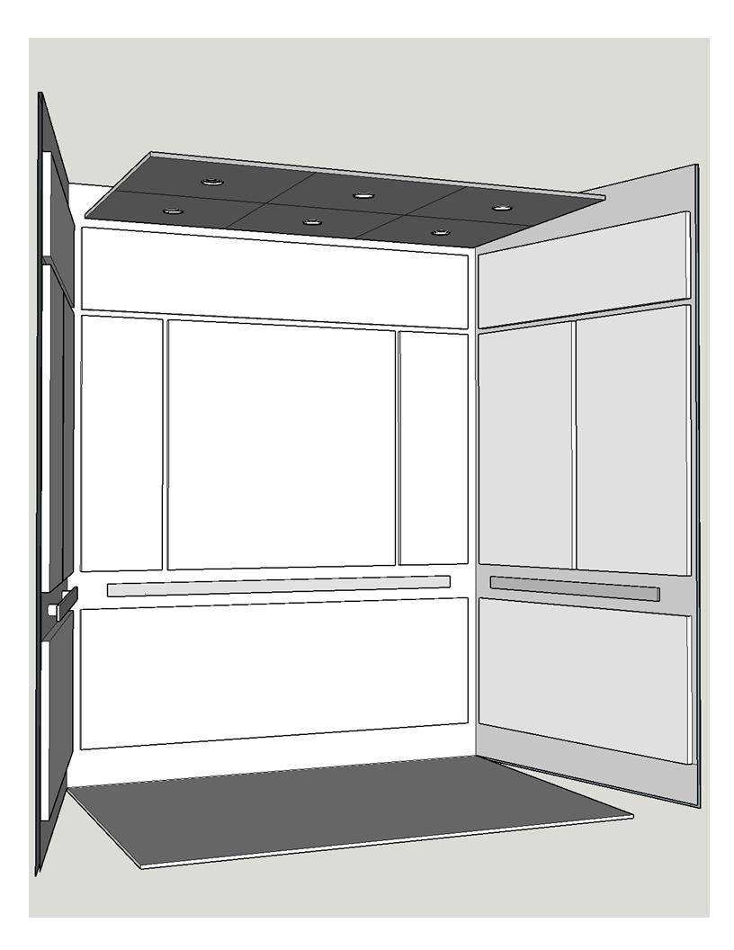 3d elevator cab interior layout