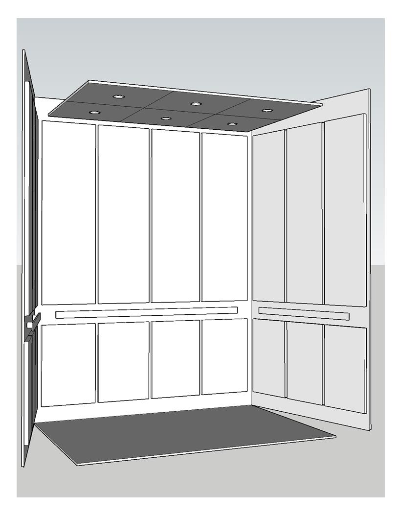 3d elevator cab interior layout