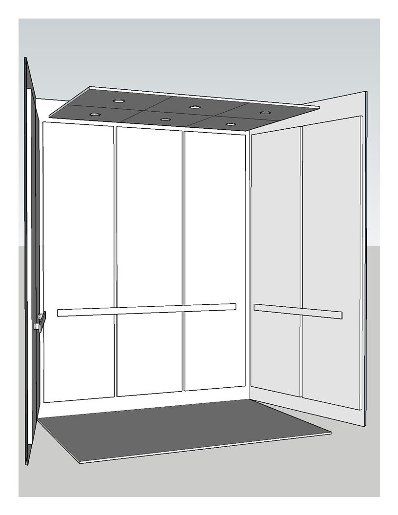 3d elevator cab interior layout