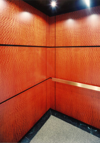 Portfolio page elevator cab interior